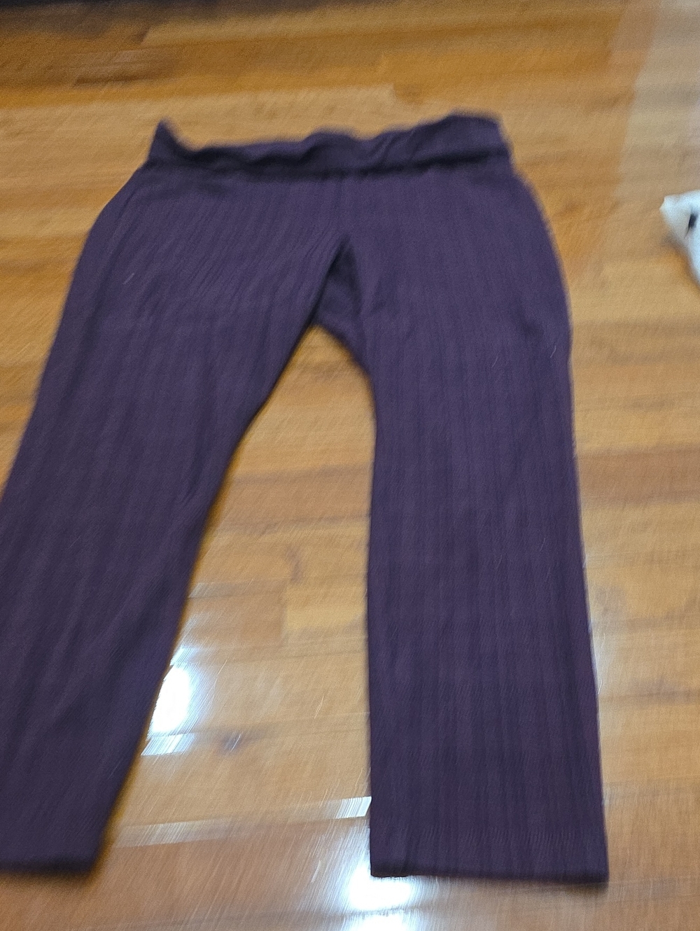 LOFT Women's ' Ribbed Purple Leggings